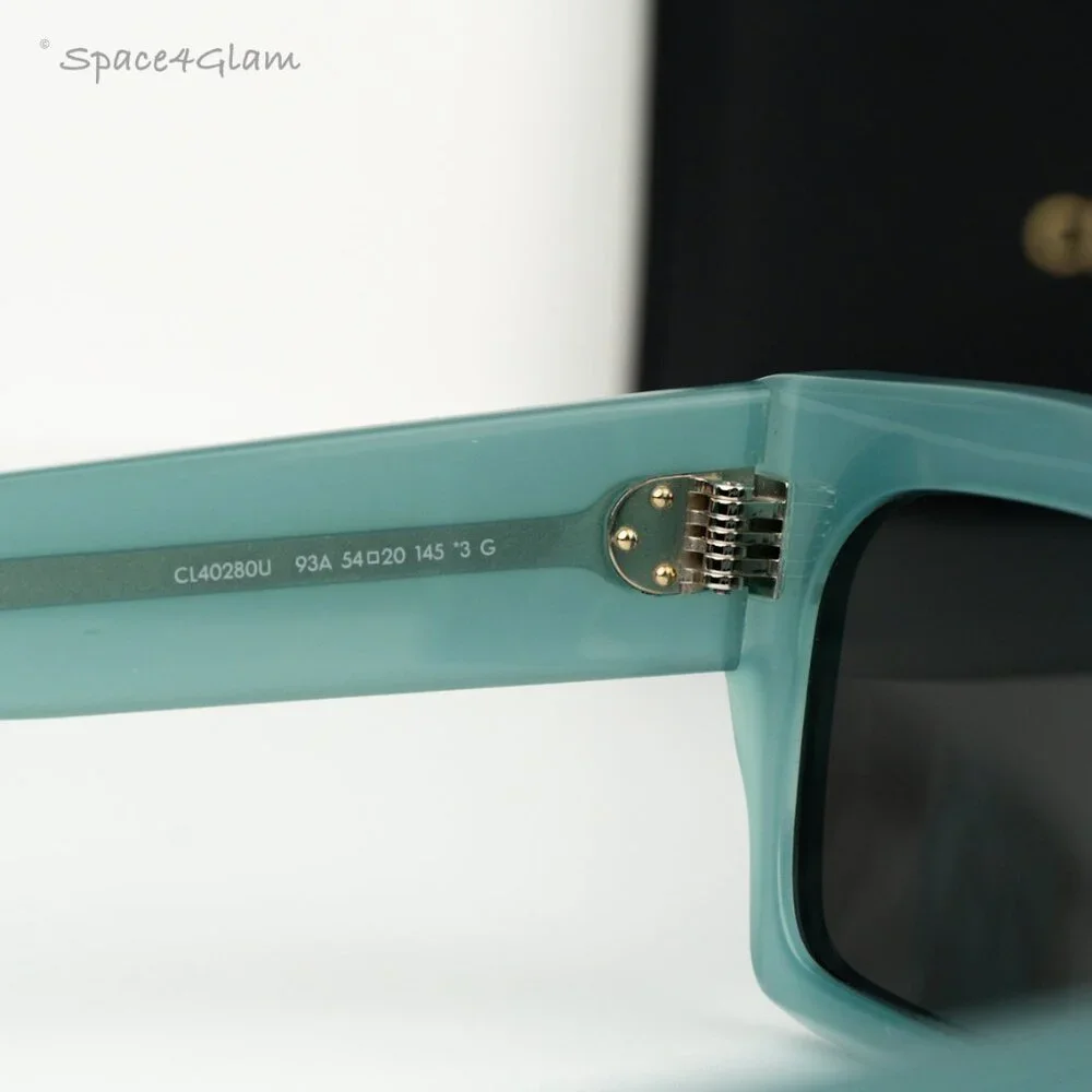 Celine Men Sunglasses CL40280U 3 DOTS 93A Light Green Grey Square BRAND NEW